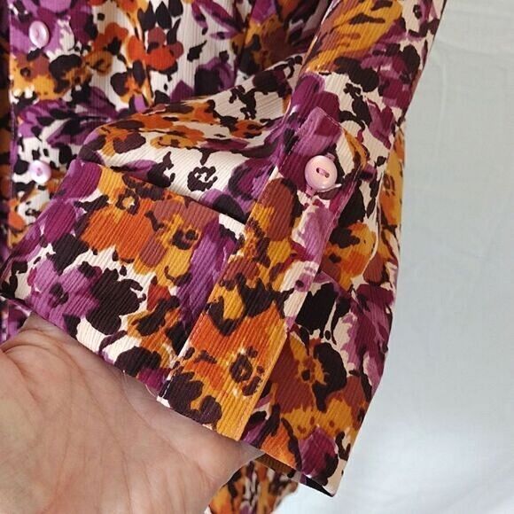 VTG 2 Piece Fall Printed Cottagecore Sleeveless Blouse and Jacket Set Large P - Picture 7 of 15